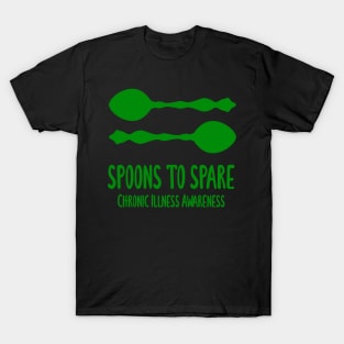 Spoons To Spare - Chronic Illness Awareness (Green) T-Shirt